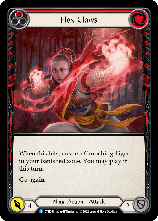 Flex Claws (Red) [DYN050] (Dynasty)  Rainbow Foil | L.A. Mood Comics and Games