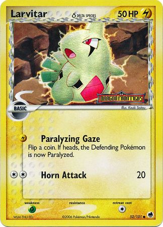 Larvitar (52/101) (Delta Species) (Stamped) [EX: Dragon Frontiers] | L.A. Mood Comics and Games