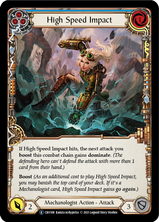 High Speed Impact (Blue) [U-CRU108] (Crucible of War Unlimited)  Unlimited Rainbow Foil | L.A. Mood Comics and Games