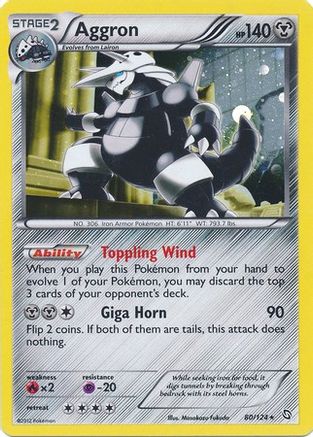 Aggron (80/124) (Cosmos Holo) [Black & White: Dragons Exalted] | L.A. Mood Comics and Games