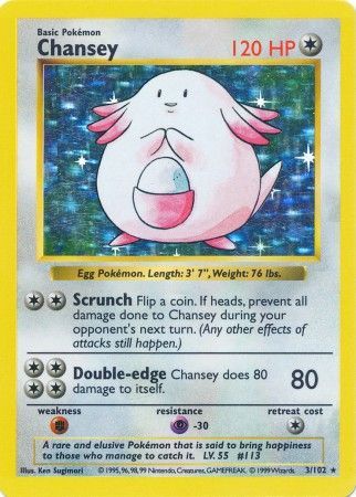 Chansey (3/102) [Base Set Shadowless Unlimited] | L.A. Mood Comics and Games