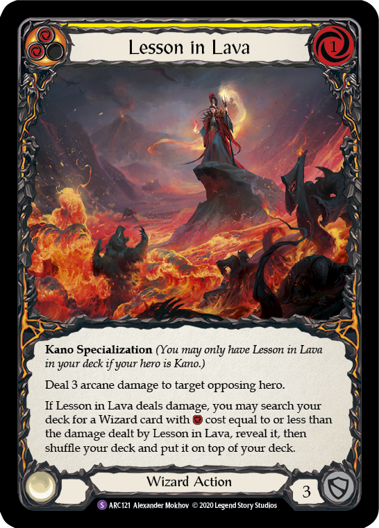 Lesson in Lava [U-ARC121] (Arcane Rising Unlimited)  Unlimited Rainbow Foil | L.A. Mood Comics and Games