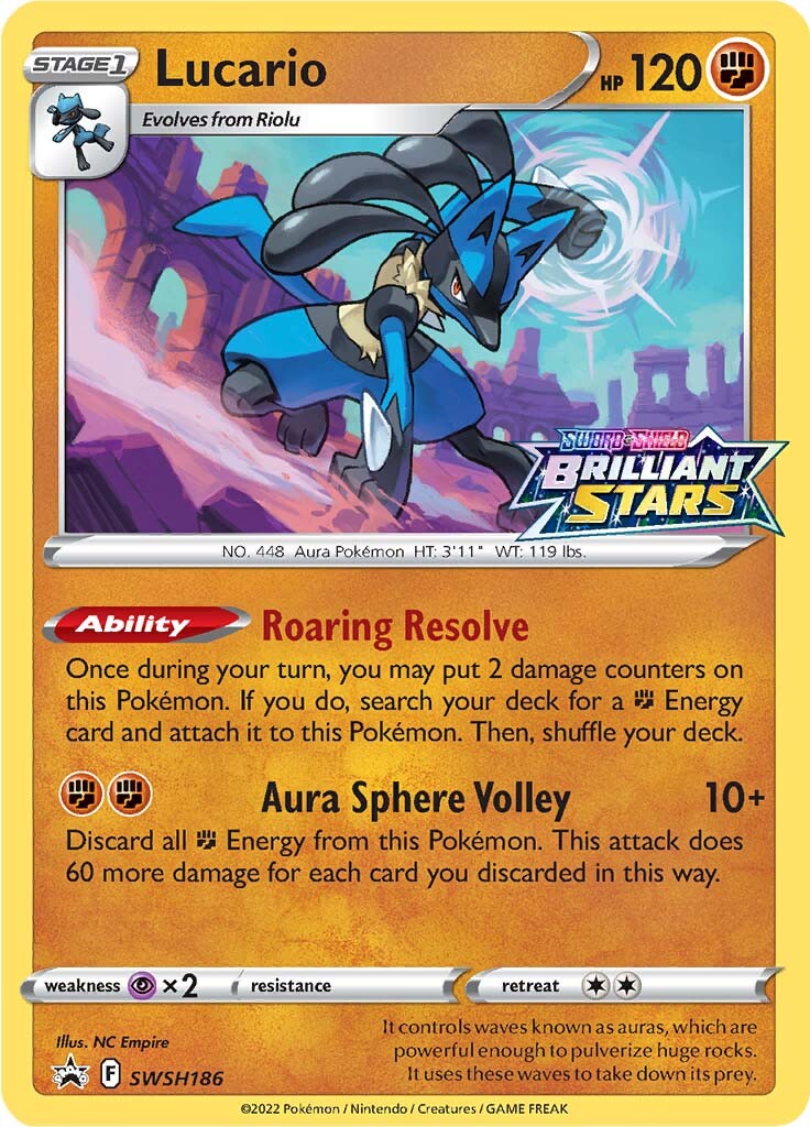 Lucario (SWSH186) (Prerelease Promo) [Sword & Shield: Black Star Promos] | L.A. Mood Comics and Games