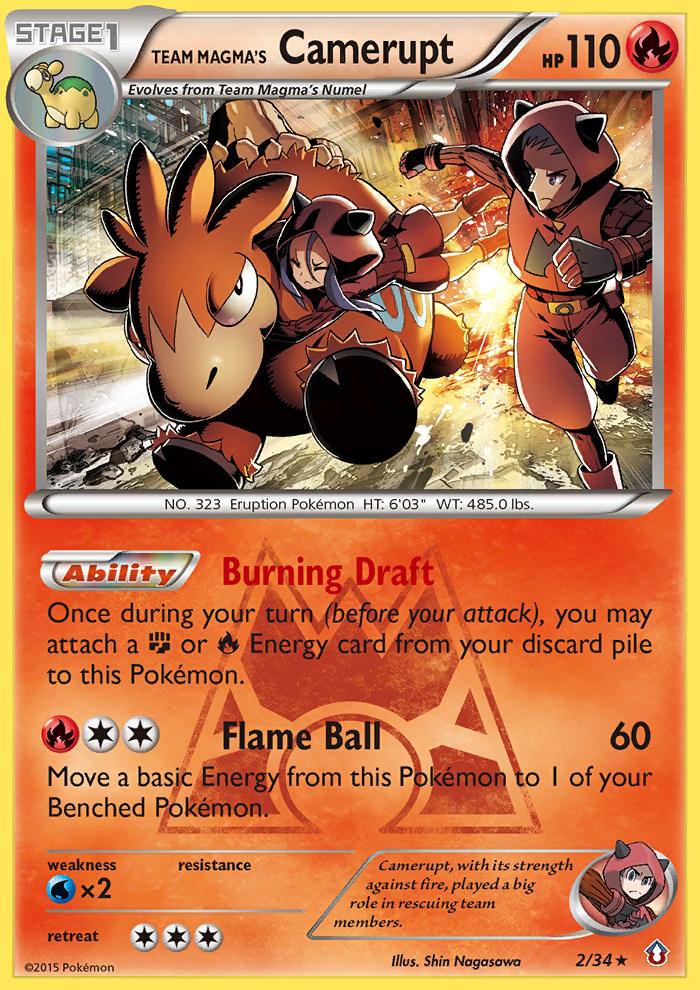 Team Magma's Camerupt (2/34) [XY: Double Crisis] | L.A. Mood Comics and Games