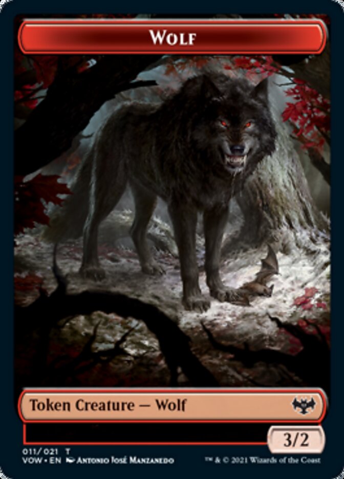 Wolf Token (011) [Innistrad: Crimson Vow Tokens] | L.A. Mood Comics and Games