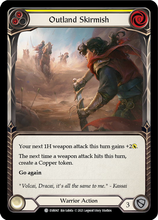 Outland Skirmish (Yellow) [EVR067] (Everfest)  1st Edition Normal | L.A. Mood Comics and Games