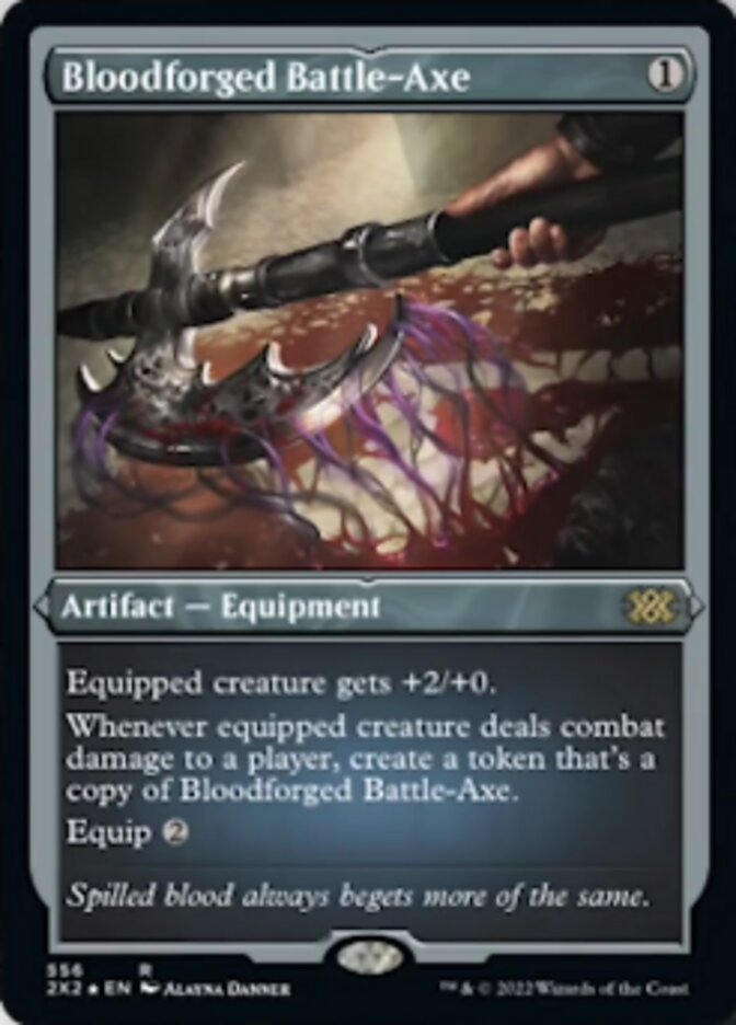 Bloodforged Battle-Axe (Foil Etched) [Double Masters 2022] | L.A. Mood Comics and Games