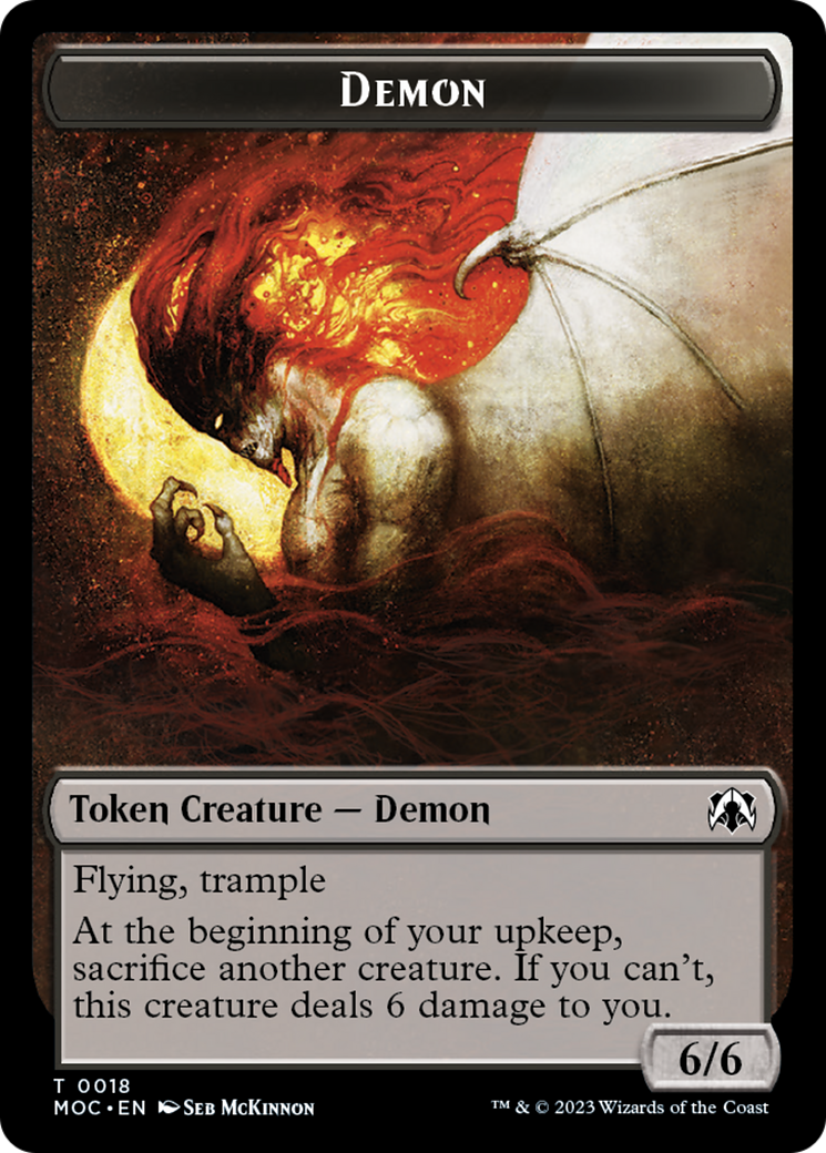 Angel (3) // Demon Double-Sided Token [March of the Machine Commander Tokens] | L.A. Mood Comics and Games