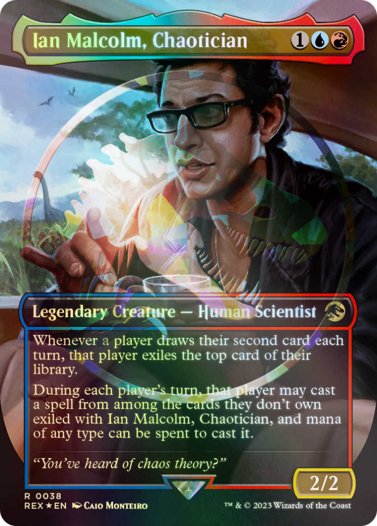 Ian Malcolm, Chaotician (Emblem) (Borderless) [Jurassic World Collection Tokens] | L.A. Mood Comics and Games