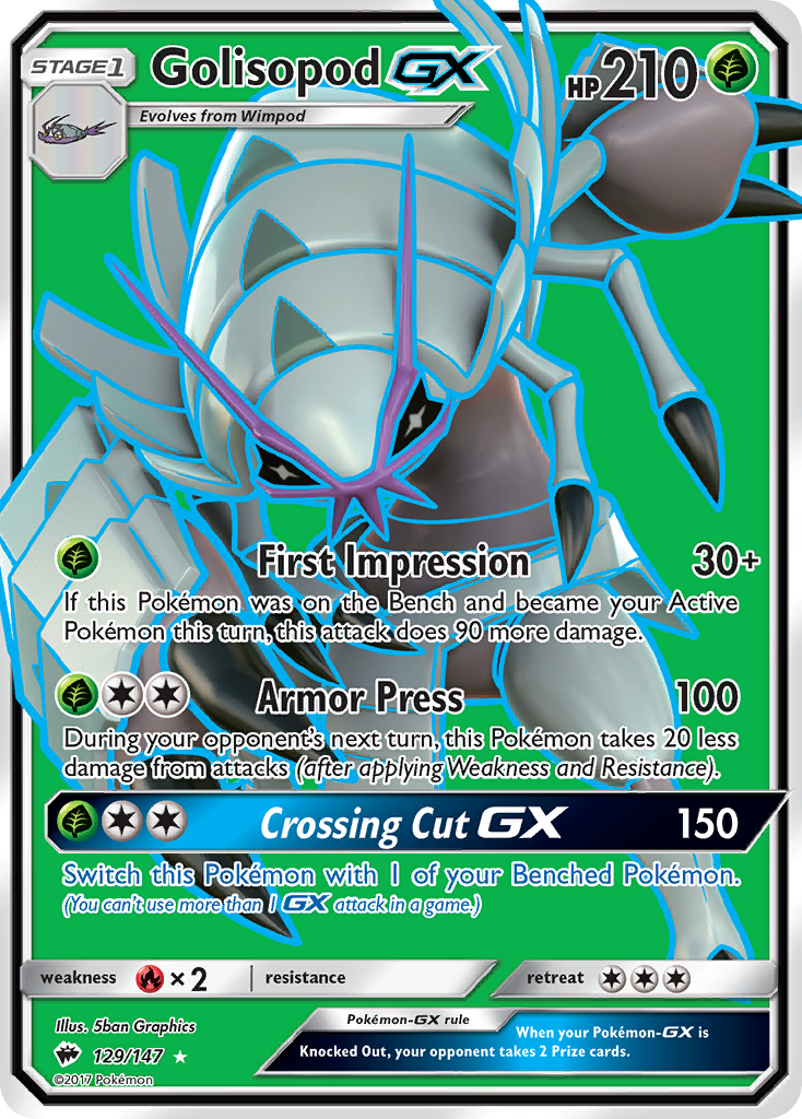 Golisopod GX (129/147) [Sun & Moon: Burning Shadows] | L.A. Mood Comics and Games