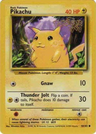 Pikachu (58/102) (PokeTour 1999 Promo) [Miscellaneous Cards] | L.A. Mood Comics and Games