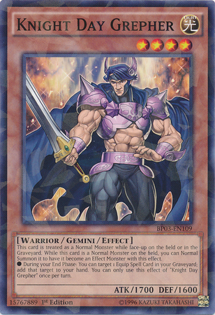 Knight Day Grepher [BP03-EN109] Shatterfoil Rare | L.A. Mood Comics and Games