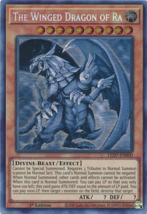 The Winged Dragon of Ra (Ghost Rare) [LED7-EN000] Ghost Rare | L.A. Mood Comics and Games