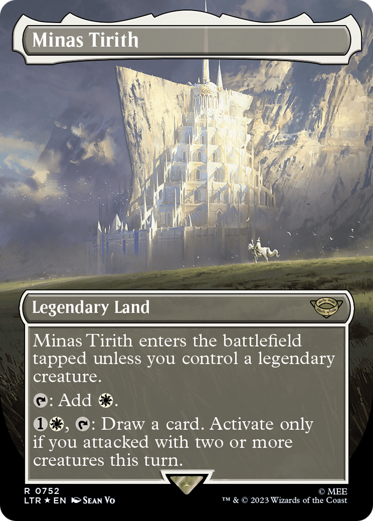 Minas Tirith (Borderless) (Surge Foil) [The Lord of the Rings: Tales of Middle-Earth] | L.A. Mood Comics and Games