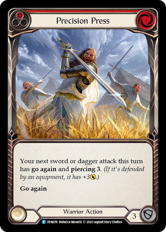 Precision Press (Red) [DYN076] (Dynasty)  Rainbow Foil | L.A. Mood Comics and Games