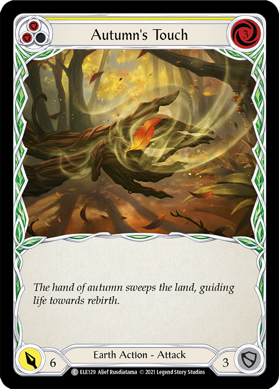 Autumn's Touch (Yellow) [ELE129] (Tales of Aria)  1st Edition Rainbow Foil | L.A. Mood Comics and Games