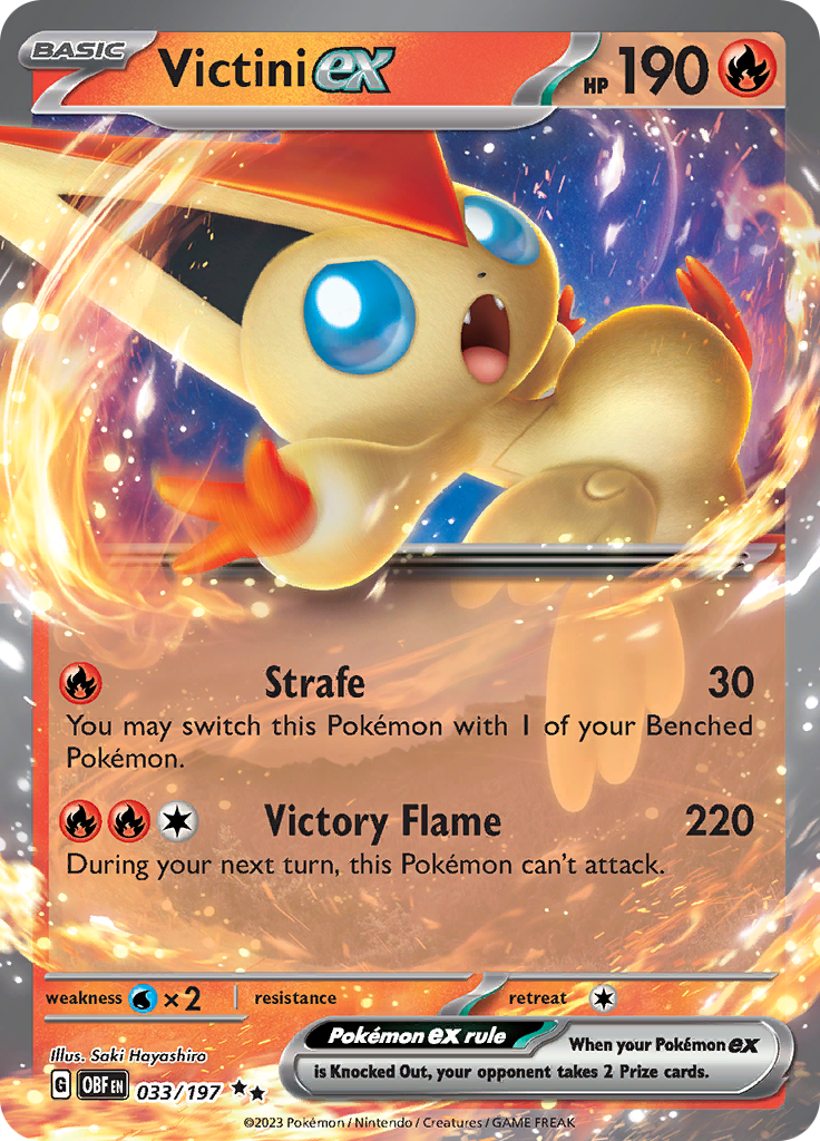 Victini ex (033/197) [Scarlet & Violet: Obsidian Flames] | L.A. Mood Comics and Games