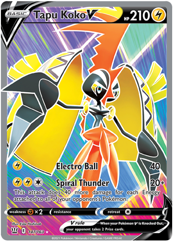 Tapu Koko V (147/163) [Sword & Shield: Battle Styles] | L.A. Mood Comics and Games