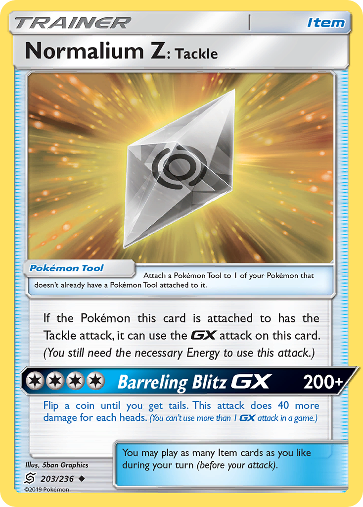 Normalium Z: Tackle (203/236) [Sun & Moon: Unified Minds] | L.A. Mood Comics and Games