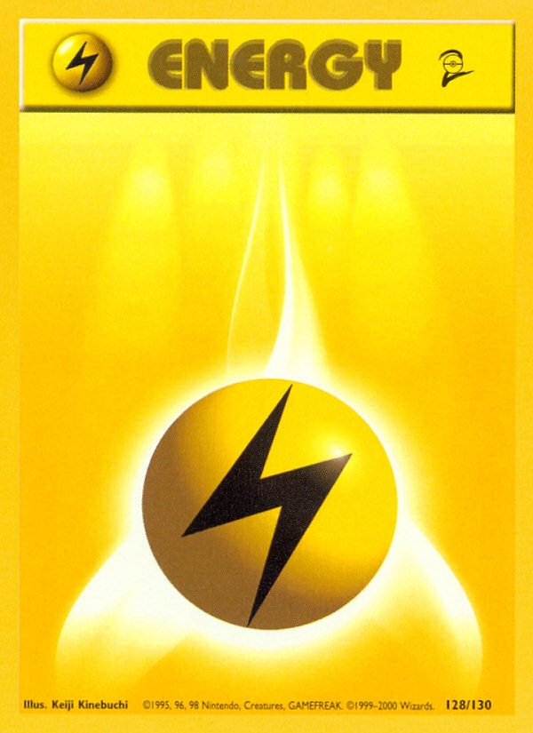 Lightning Energy (128/130) [Base Set 2] | L.A. Mood Comics and Games
