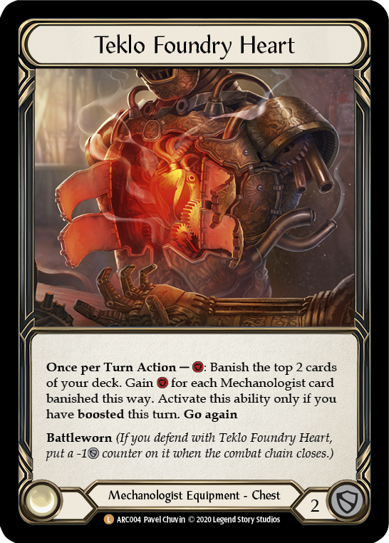 Teklo Foundry Heart [U-ARC004] (Arcane Rising Unlimited)  Unlimited Rainbow Foil | L.A. Mood Comics and Games