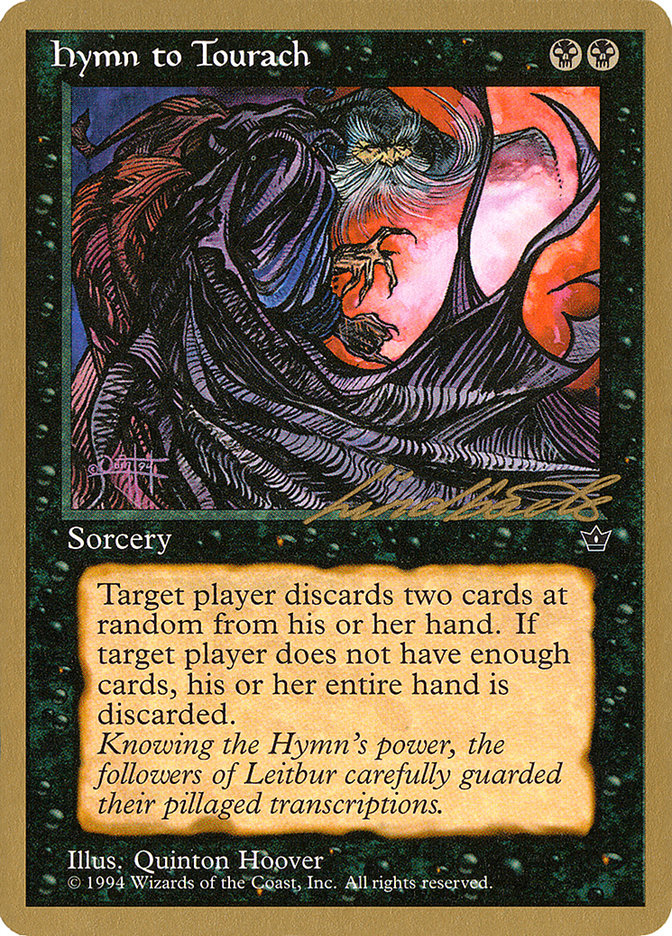 Hymn to Tourach (Cloak) (Leon Lindback) [Pro Tour Collector Set] | L.A. Mood Comics and Games