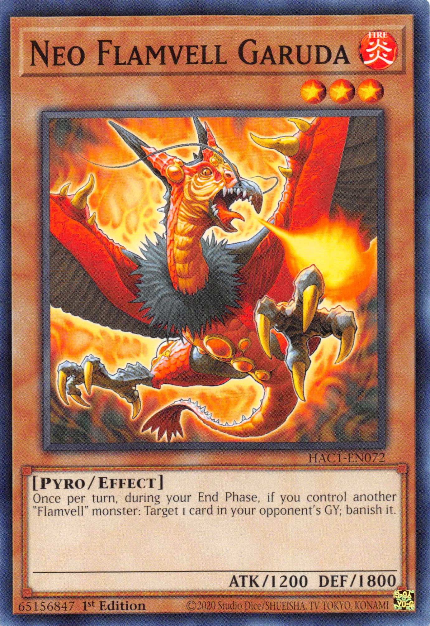 Neo Flamvell Garuda [HAC1-EN072] Common | L.A. Mood Comics and Games