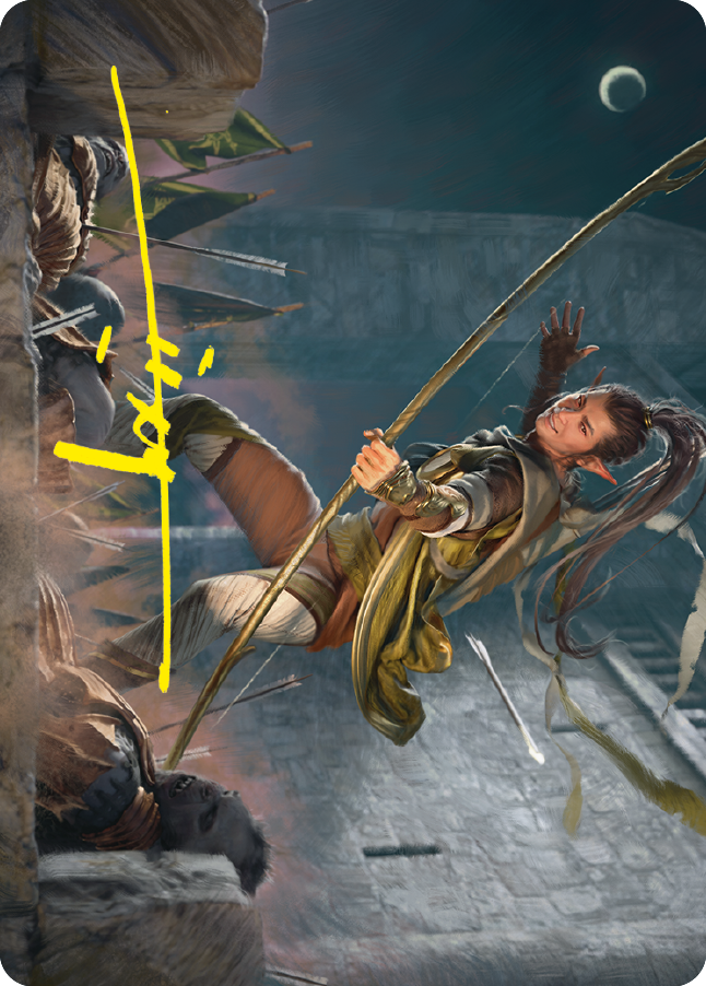Legolas, Counter of Kills Art Card (Gold-Stamped Signature) [The Lord of the Rings: Tales of Middle-earth Art Series] | L.A. Mood Comics and Games