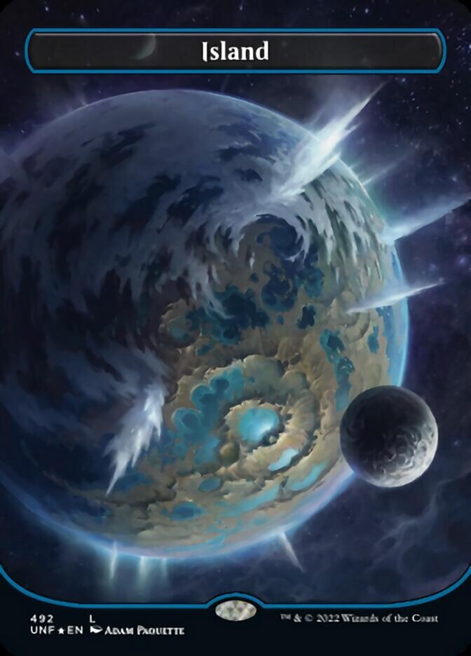 Island (492) (Orbital Space-ic Land) (Galaxy Foil) [Unfinity] | L.A. Mood Comics and Games