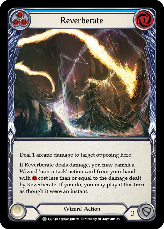 Reverberate (Blue) [U-ARC140] (Arcane Rising Unlimited)  Unlimited Rainbow Foil | L.A. Mood Comics and Games