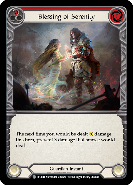 Blessing of Serenity (Red) [CRU041] (Crucible of War)  1st Edition Normal | L.A. Mood Comics and Games