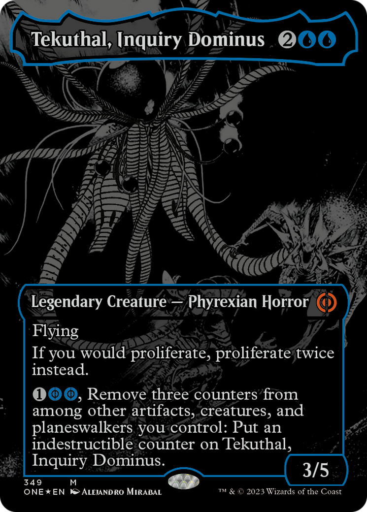 Tekuthal, Inquiry Dominus (Oil Slick Raised Foil) [Phyrexia: All Will Be One] | L.A. Mood Comics and Games