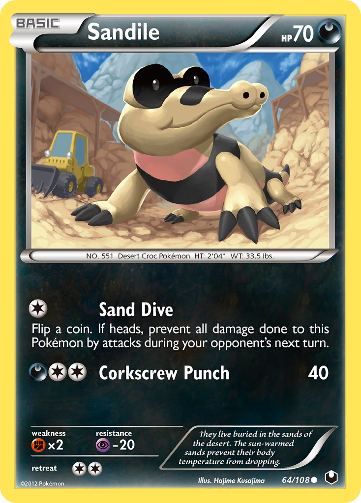 Sandile (64/108) [Black & White: Dark Explorers] | L.A. Mood Comics and Games