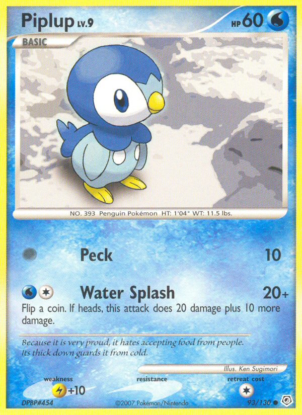 Piplup (93/130) [Diamond & Pearl: Base Set] | L.A. Mood Comics and Games