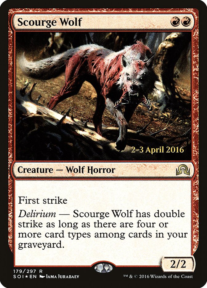 Scourge Wolf [Shadows over Innistrad Prerelease Promos] | L.A. Mood Comics and Games