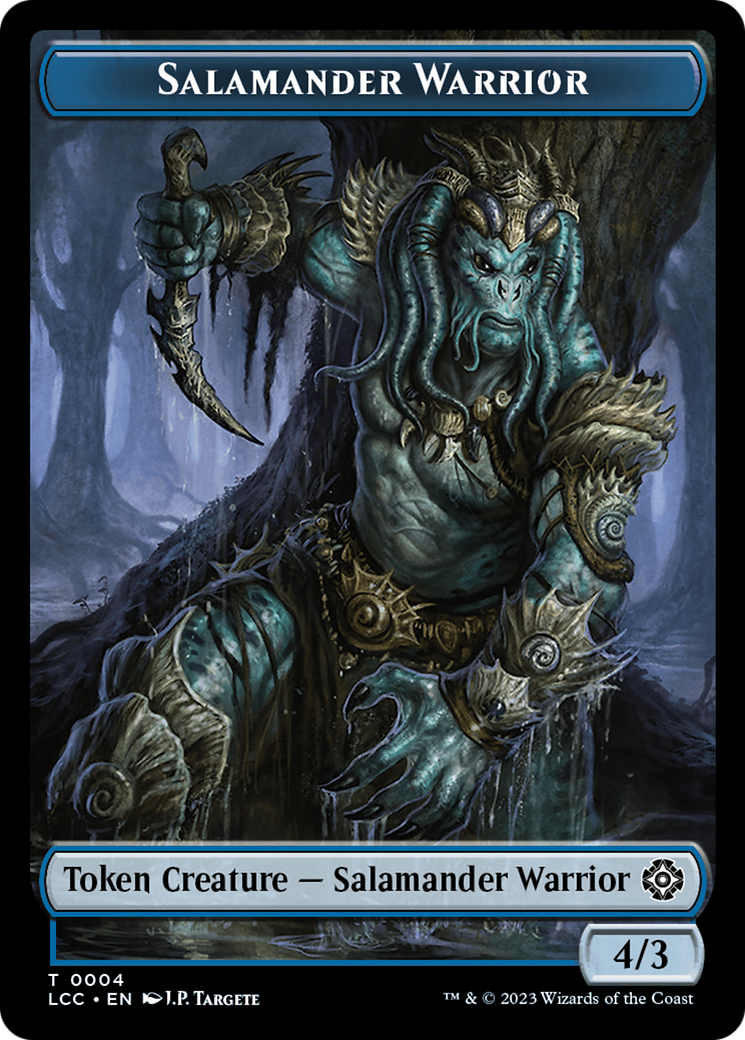 Salamander Warrior // Treasure Double-Sided Token [The Lost Caverns of Ixalan Commander Tokens] | L.A. Mood Comics and Games