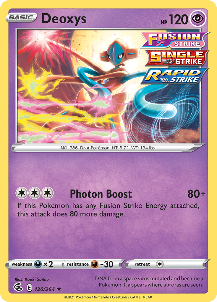 Deoxys (120/264) (Theme Deck Exclusive) [Sword & Shield: Fusion Strike] | L.A. Mood Comics and Games