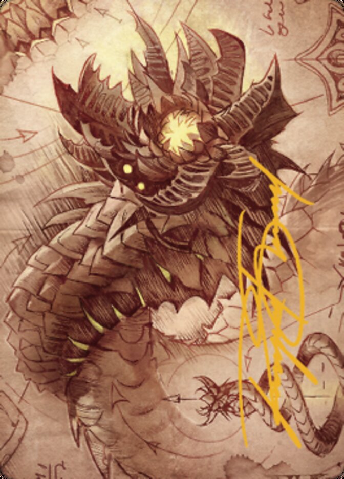 Wurmcoil Engine Art Card (Gold-Stamped Signature) [The Brothers' War Art Series] | L.A. Mood Comics and Games