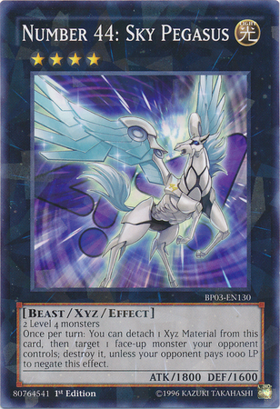 Number 44: Sky Pegasus [BP03-EN130] Shatterfoil Rare | L.A. Mood Comics and Games