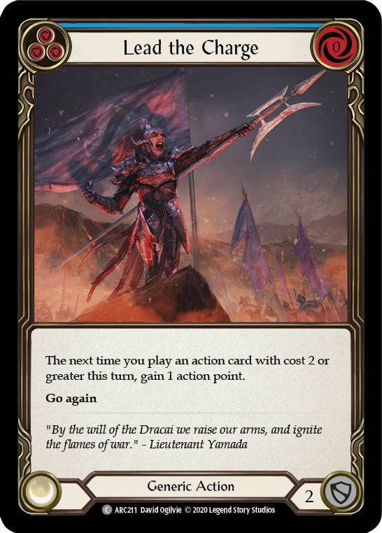 Lead the Charge (Blue) [U-ARC211] (Arcane Rising Unlimited)  Unlimited Normal | L.A. Mood Comics and Games