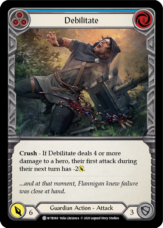 Debilitate (Blue) [U-WTR068] (Welcome to Rathe Unlimited)  Unlimited Rainbow Foil | L.A. Mood Comics and Games