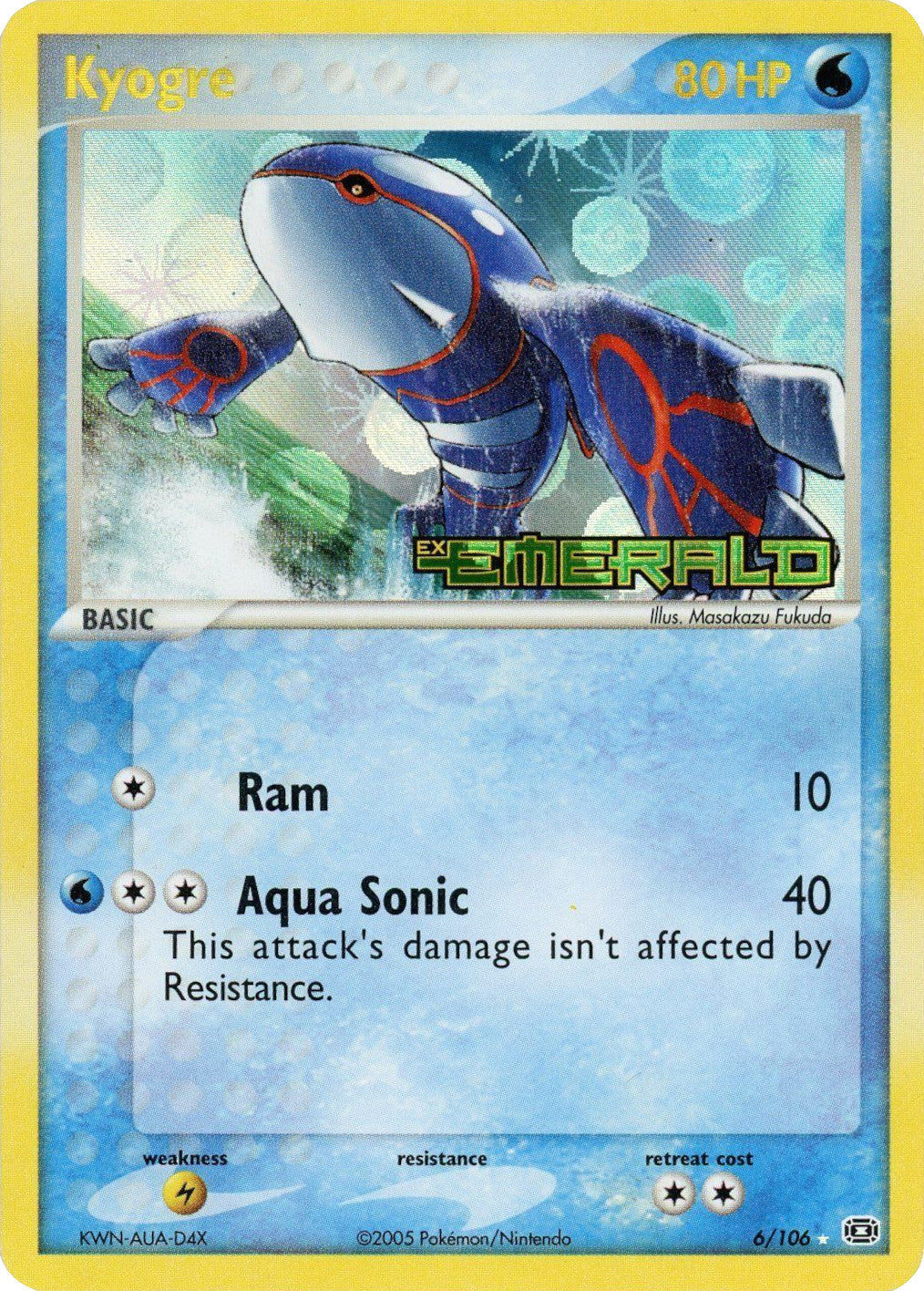 Kyogre (6/106) (Stamped) [EX: Emerald] | L.A. Mood Comics and Games