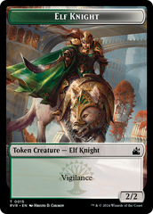 Elf Knight // Beast Double-Sided Token [Ravnica Remastered Tokens] | L.A. Mood Comics and Games