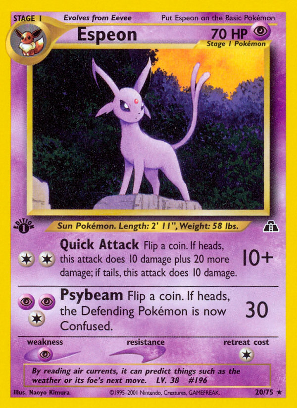 Espeon (20/75) [Neo Discovery 1st Edition] | L.A. Mood Comics and Games