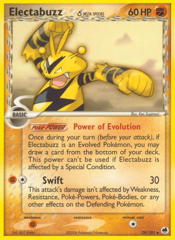 Electabuzz (29/101) (Delta Species) [EX: Dragon Frontiers] | L.A. Mood Comics and Games