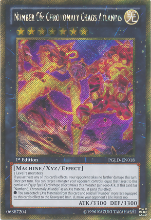 Number C6: Chronomaly Chaos Atlandis [PGLD-EN018] Gold Secret Rare | L.A. Mood Comics and Games