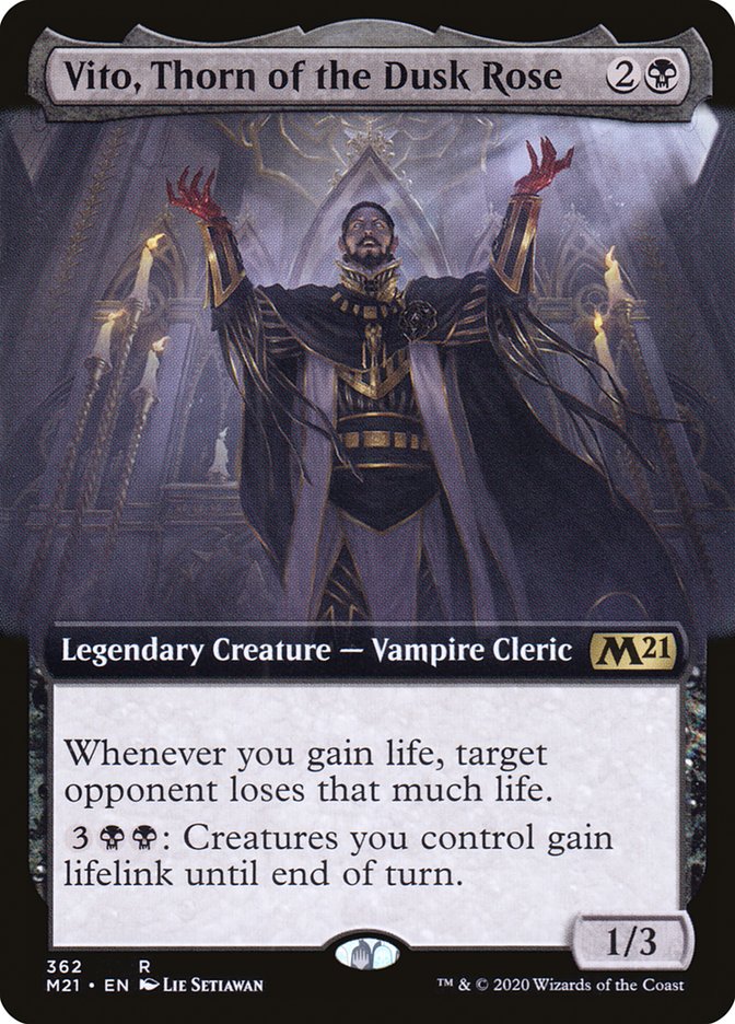 Vito, Thorn of the Dusk Rose (Extended Art) [Core Set 2021] | L.A. Mood Comics and Games