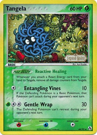 Tangela (44/92) (Stamped) [EX: Legend Maker] | L.A. Mood Comics and Games