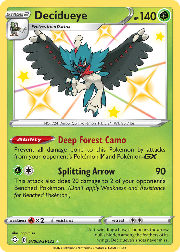 Decidueye (SV003/SV122) [Sword & Shield: Shining Fates] | L.A. Mood Comics and Games