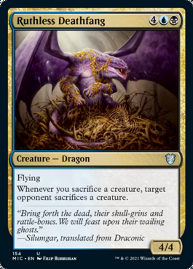Ruthless Deathfang [Innistrad: Midnight Hunt Commander] | L.A. Mood Comics and Games